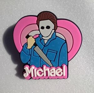 5/$5 Michael Myers Horror Heart Croc Shoe Charm Jibbitz